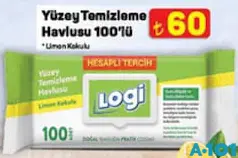 LOGİ YÜZEY TEMİZLEME HAVLUSU 100'LÜ LOGİ YÜZEY TEMİZLEME HAVLUSU 100'LÜ